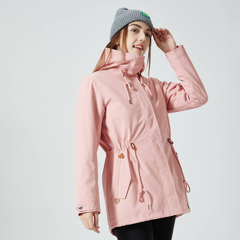 Ileana | Essential hooded jacket with zip waist