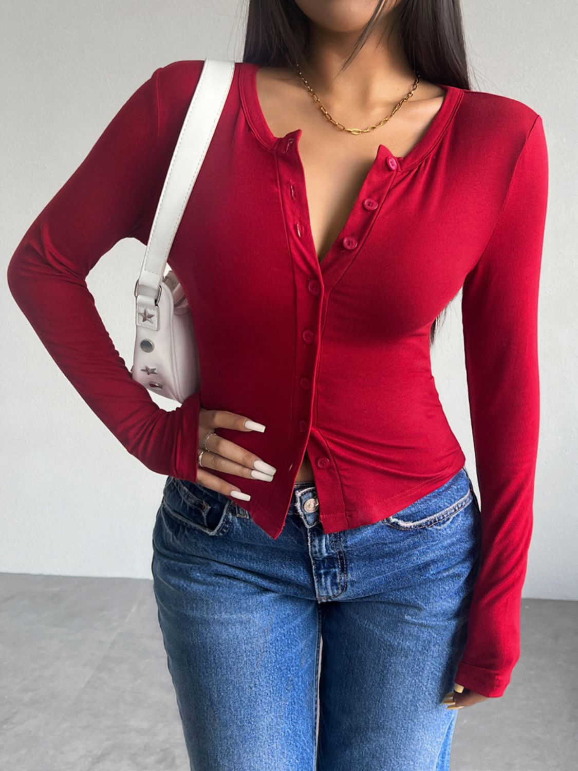 Josefa | Long sleeve t-shirt with buttons