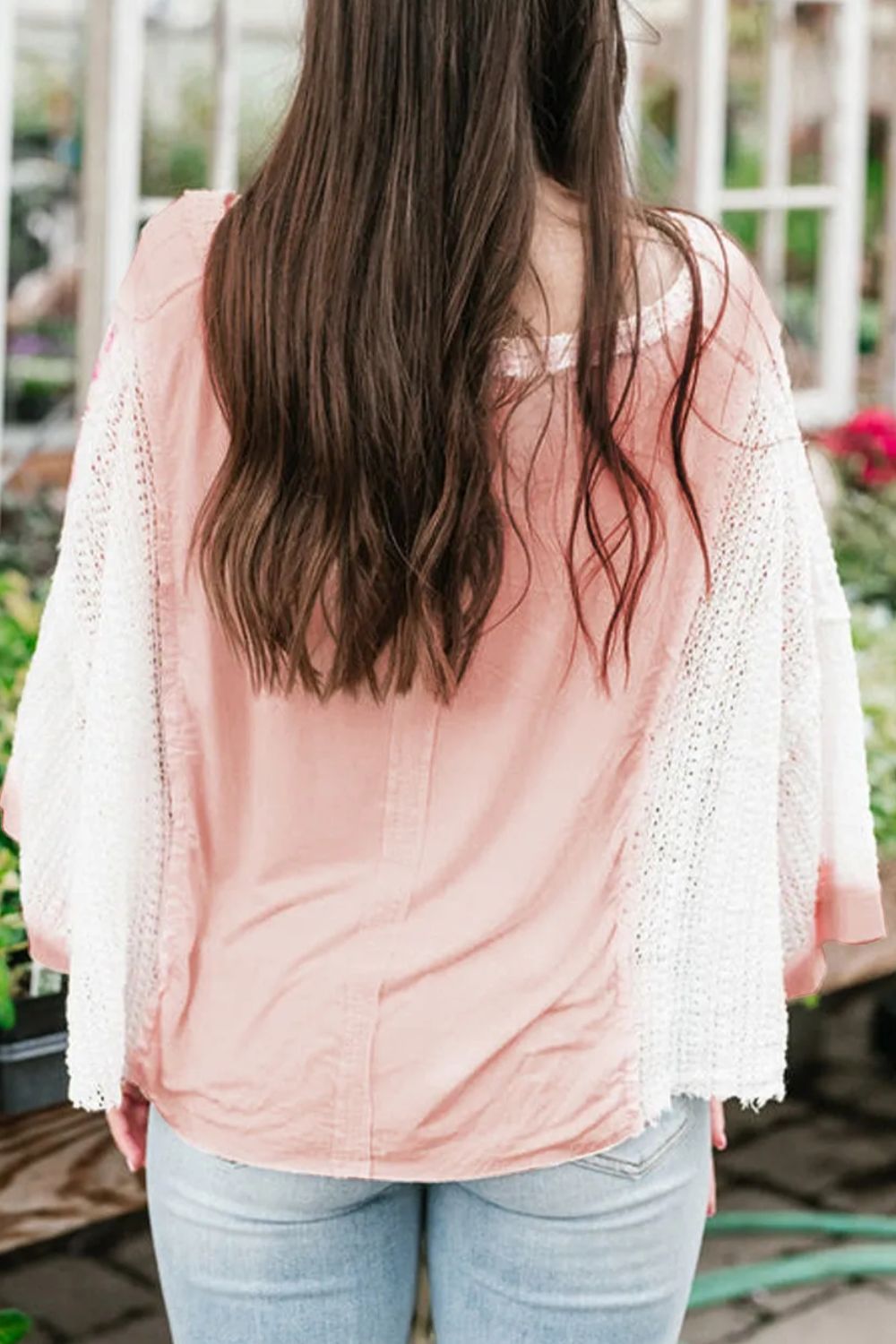 Cornelia | Blouse with three quarter sleeves and V-neck