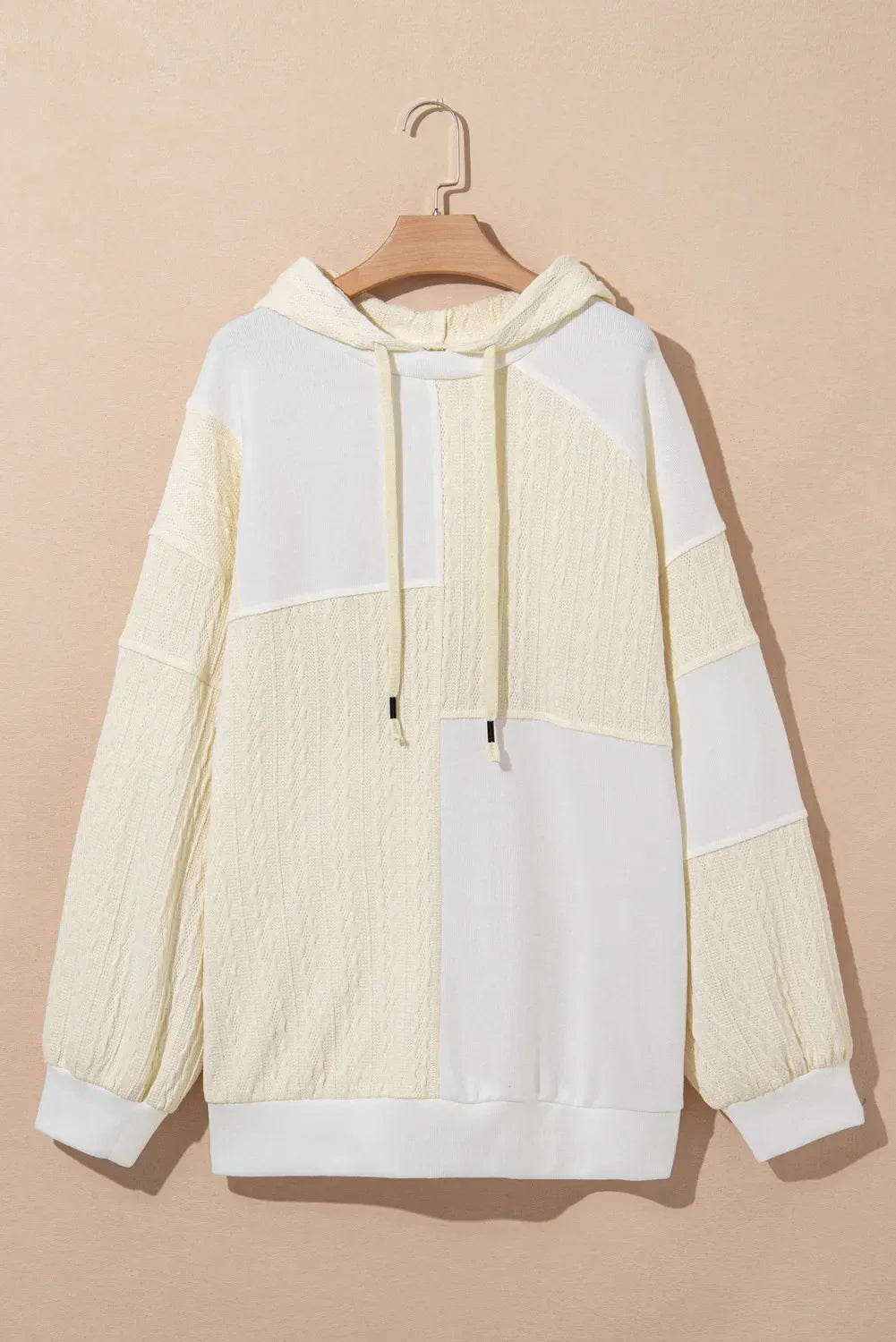 Beatriz | Oversized long sleeve drawstring color block hoodie