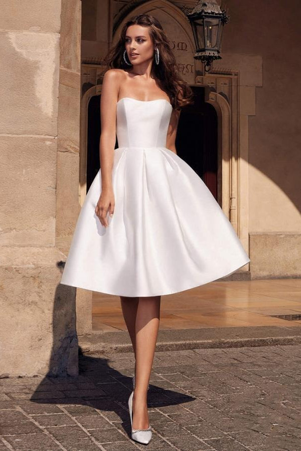 Solid A-line Cocktail Dress