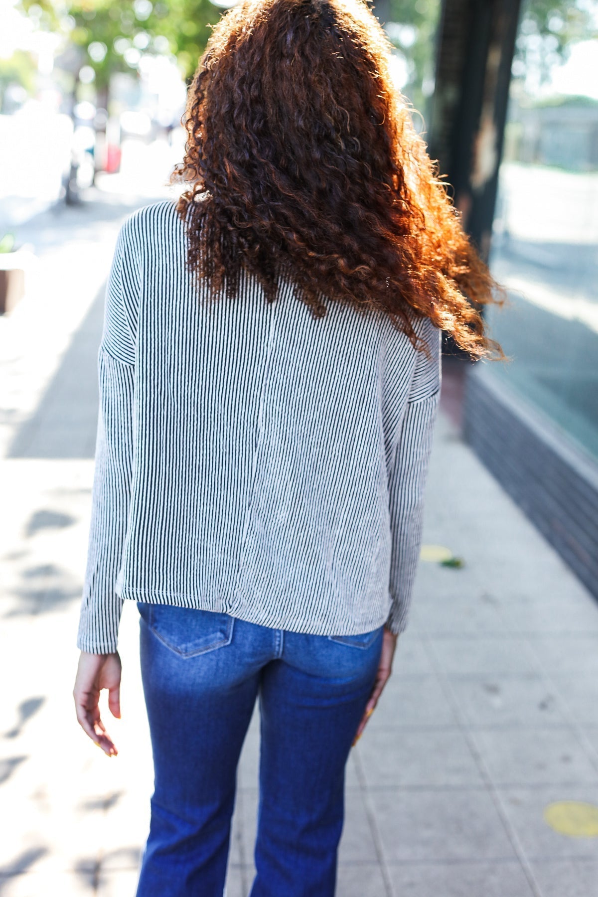 Hedwig | Hello beautiful black ribbed dolman sweater top