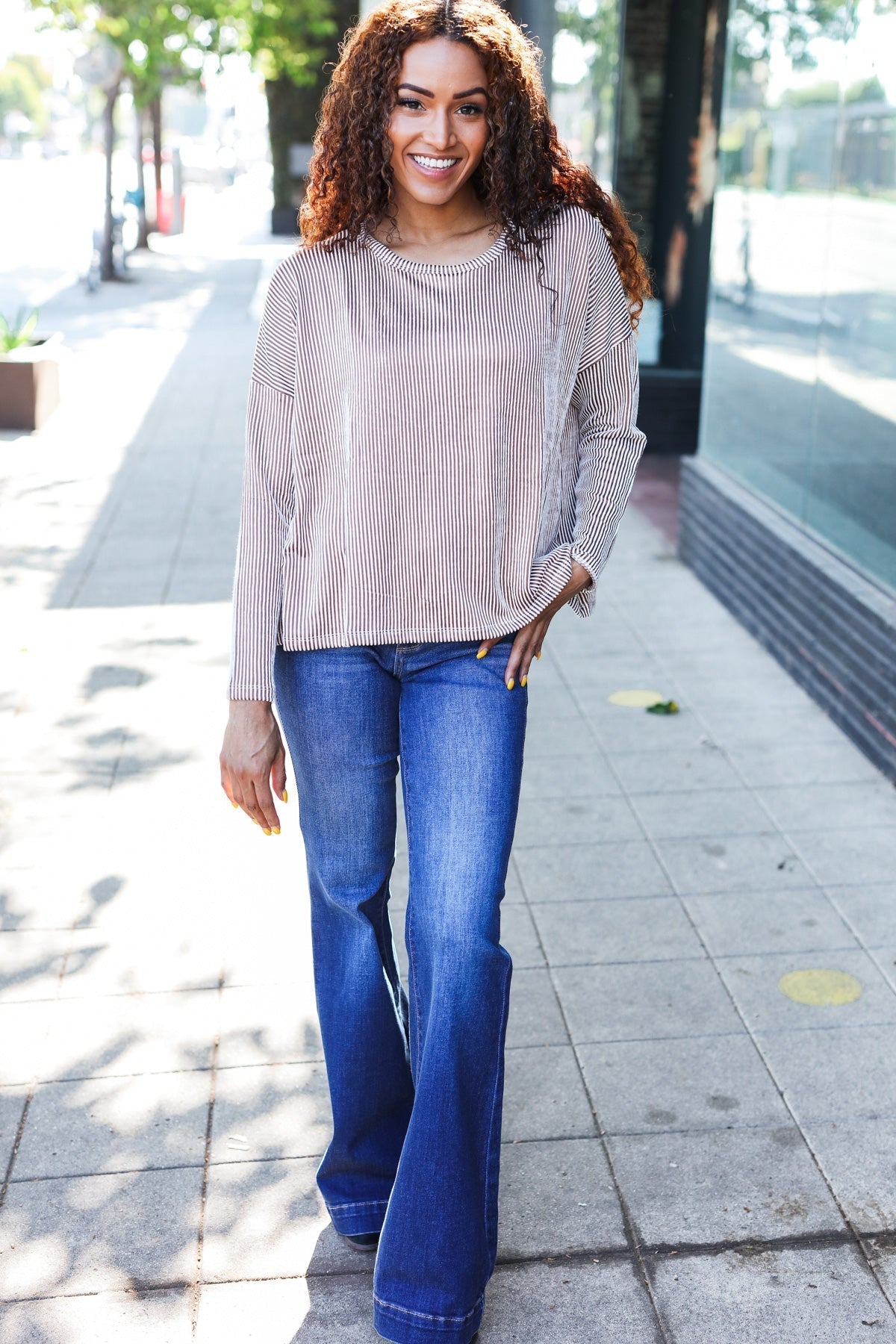 Magdalena | Hello beautiful Camel Rib Dolman Sweater Top