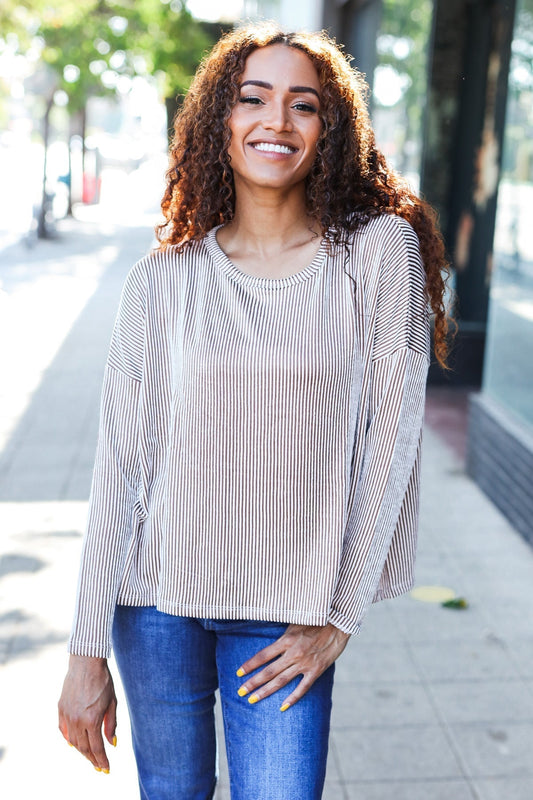Magdalena | Hello beautiful Camel Rib Dolman Sweater Top