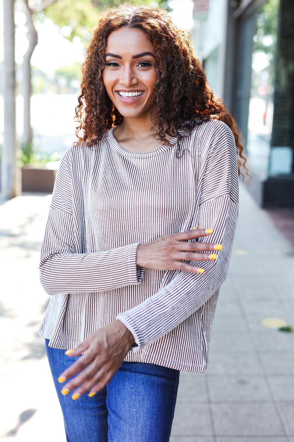 Magdalena | Hello beautiful Camel Rib Dolman Sweater Top