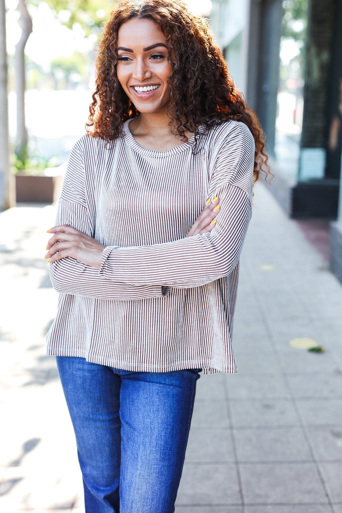 Magdalena | Hello beautiful Camel Rib Dolman Sweater Top