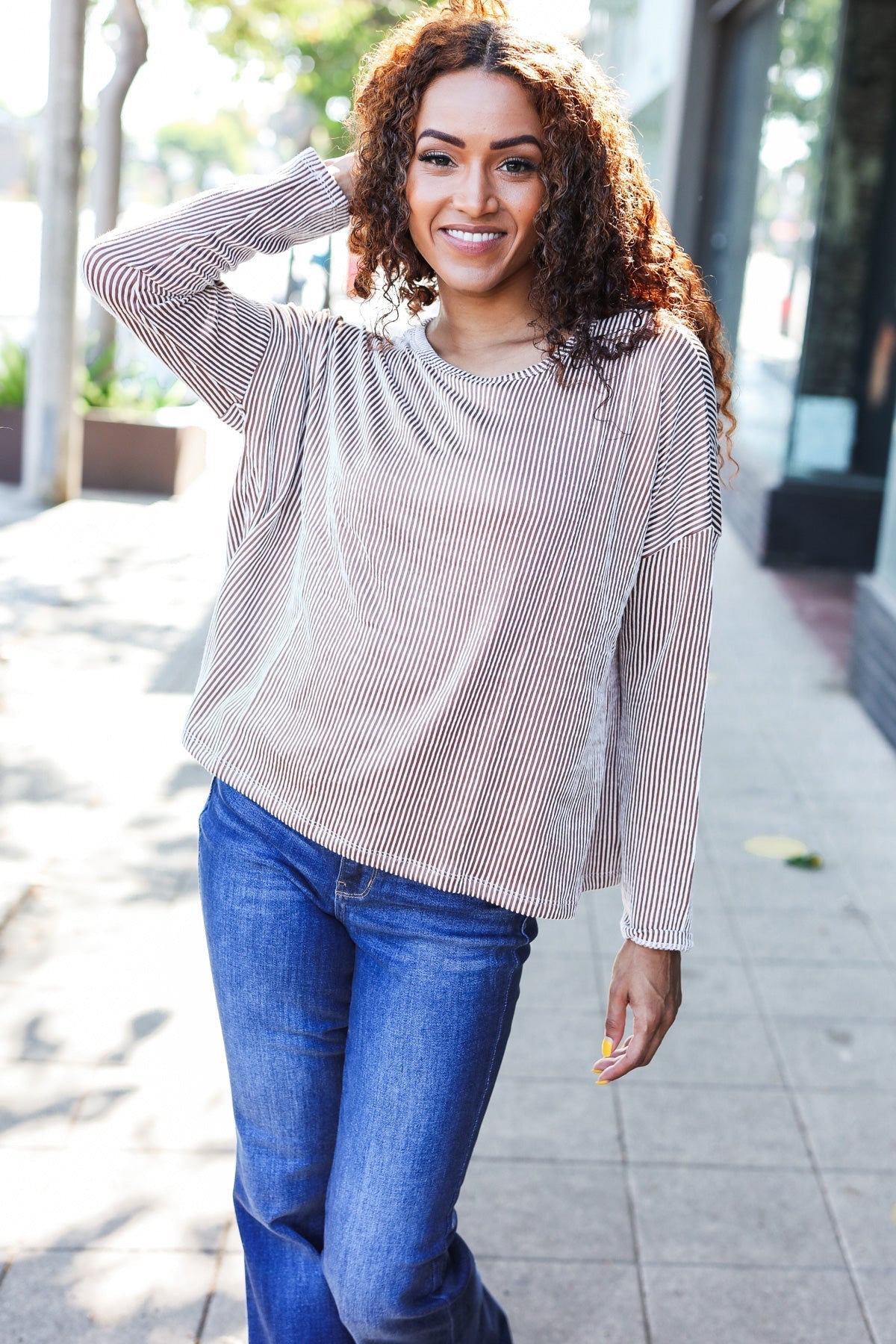 Magdalena | Hello beautiful Camel Rib Dolman Sweater Top