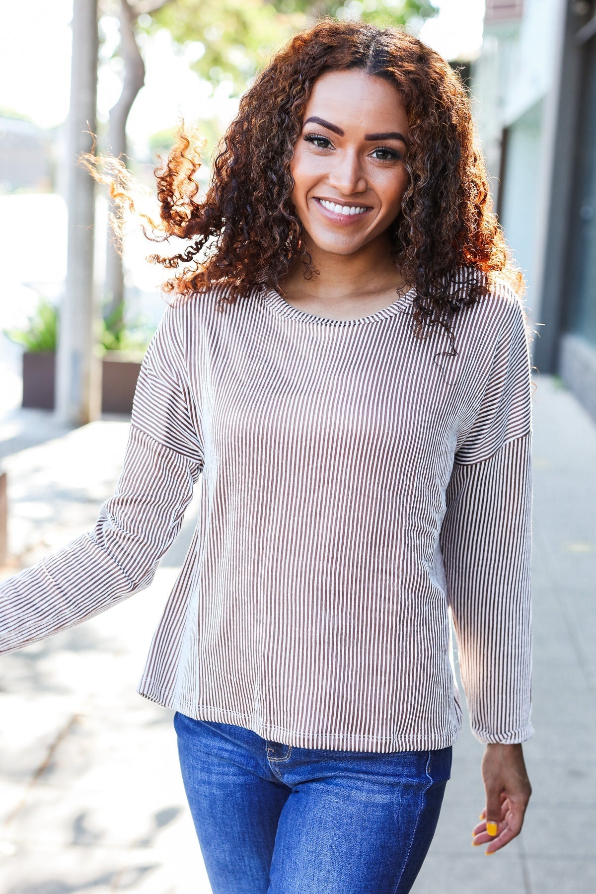 Magdalena | Hello beautiful Camel Rib Dolman Sweater Top