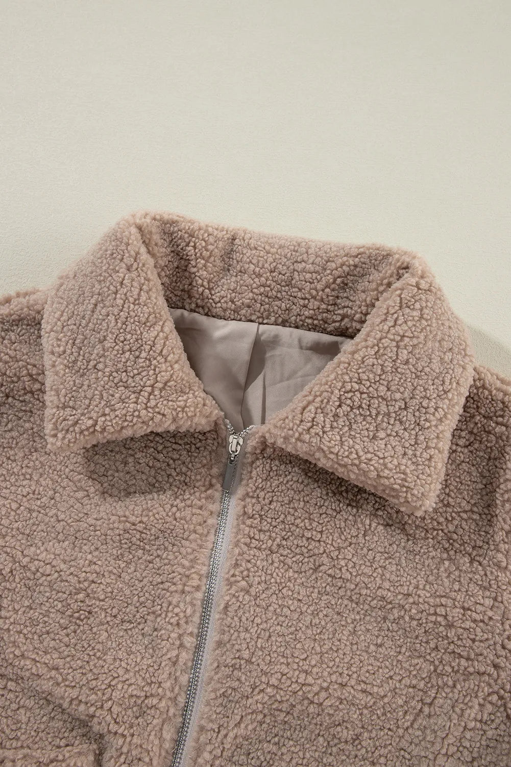 Erika | Long-sleeved plush zip-up jacket