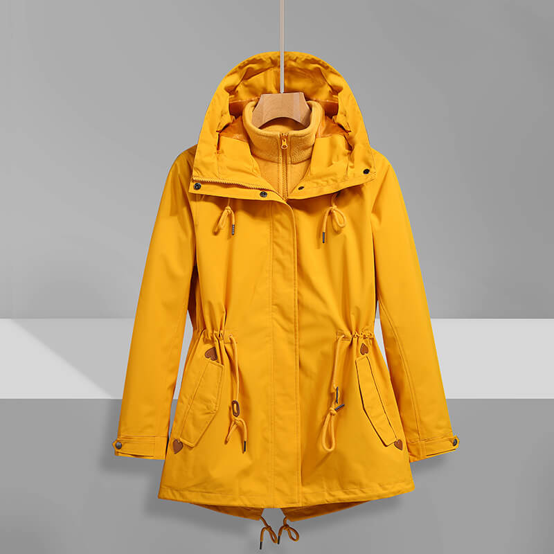 Ileana | Essential hooded jacket with zip waist