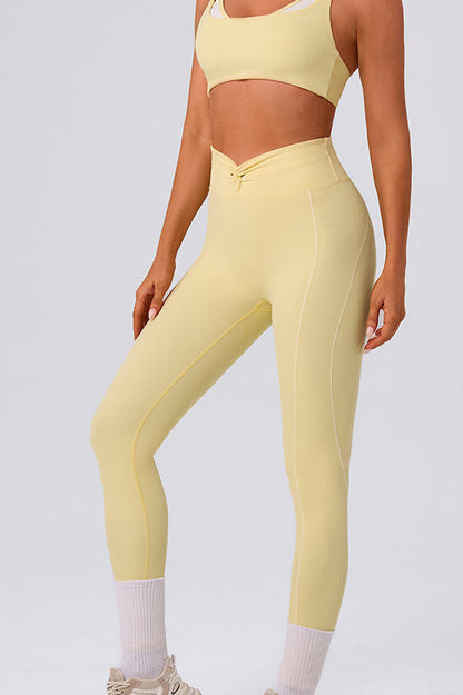 High Waist Twist Front Workout Leggings