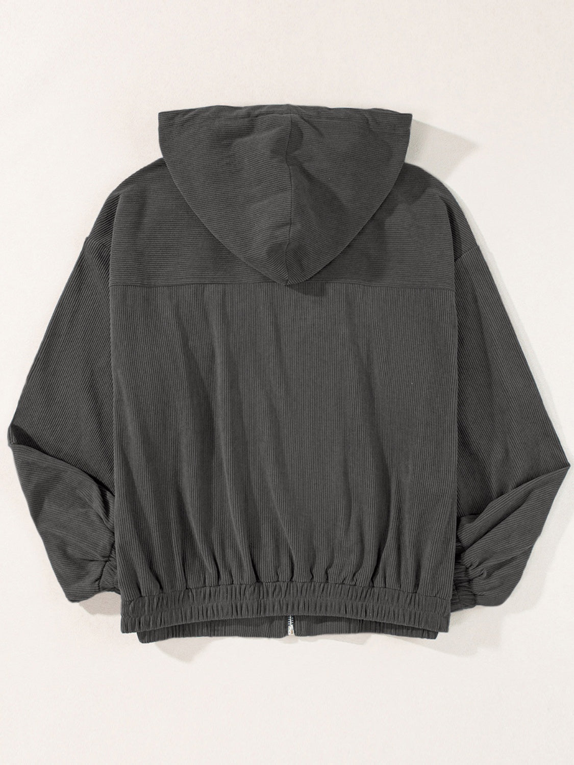 Edith | Long sleeve hooded jacket with drawstring and zip fastening