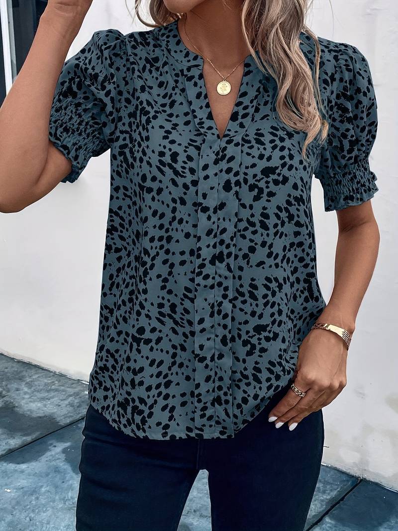 Monique® | Blouse With V-Neck And Notched Collar