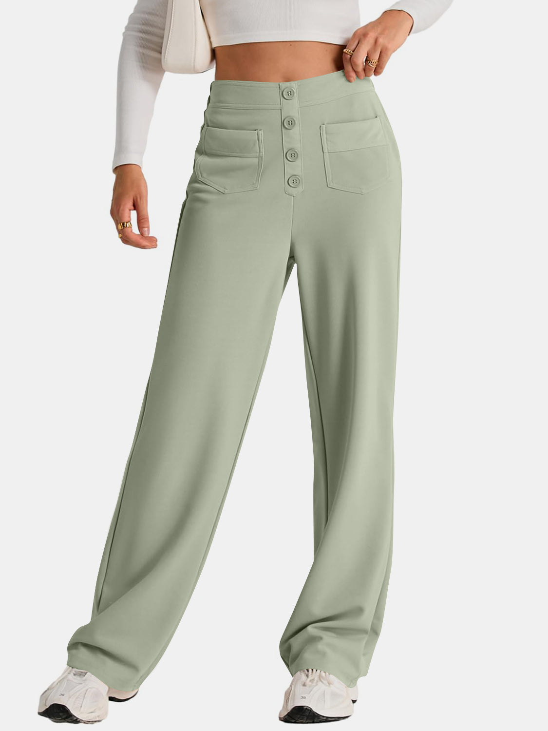 Aurora | Wide-leg, high-waisted trousers