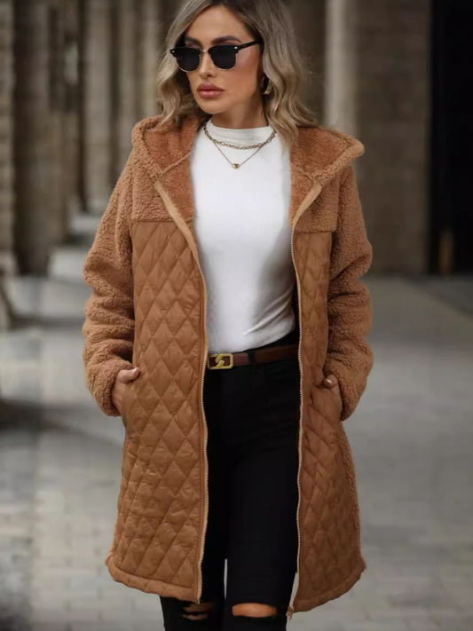 Zaira | Structured, long-sleeved, zip-up hooded coat