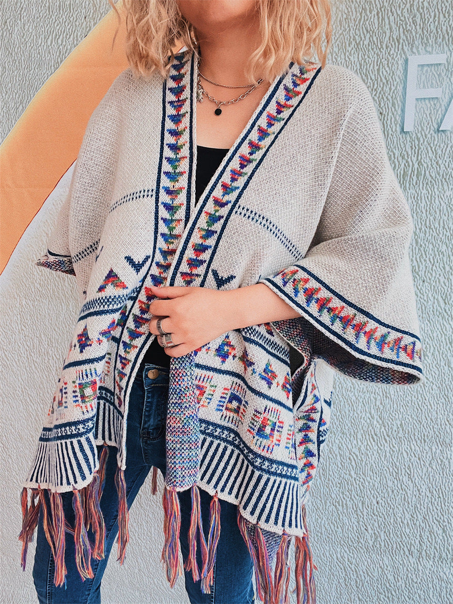 Dominique | Open front fringe cardigan