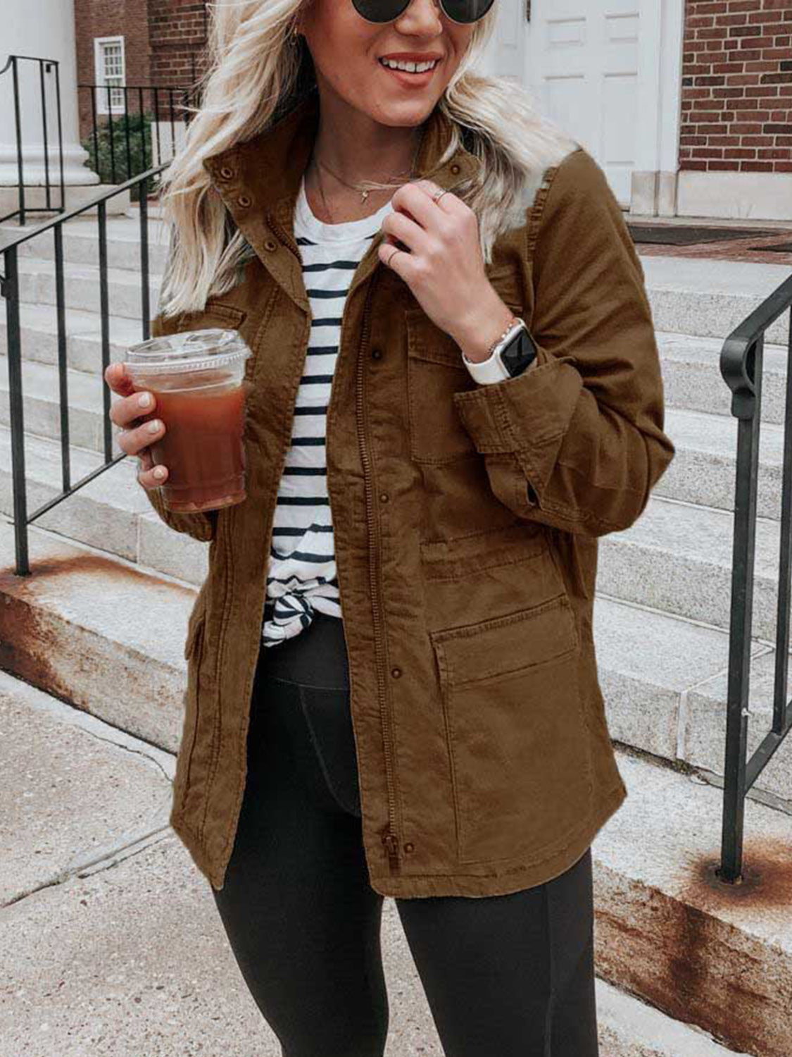 Carolina | Long sleeve zip jacket with pockets