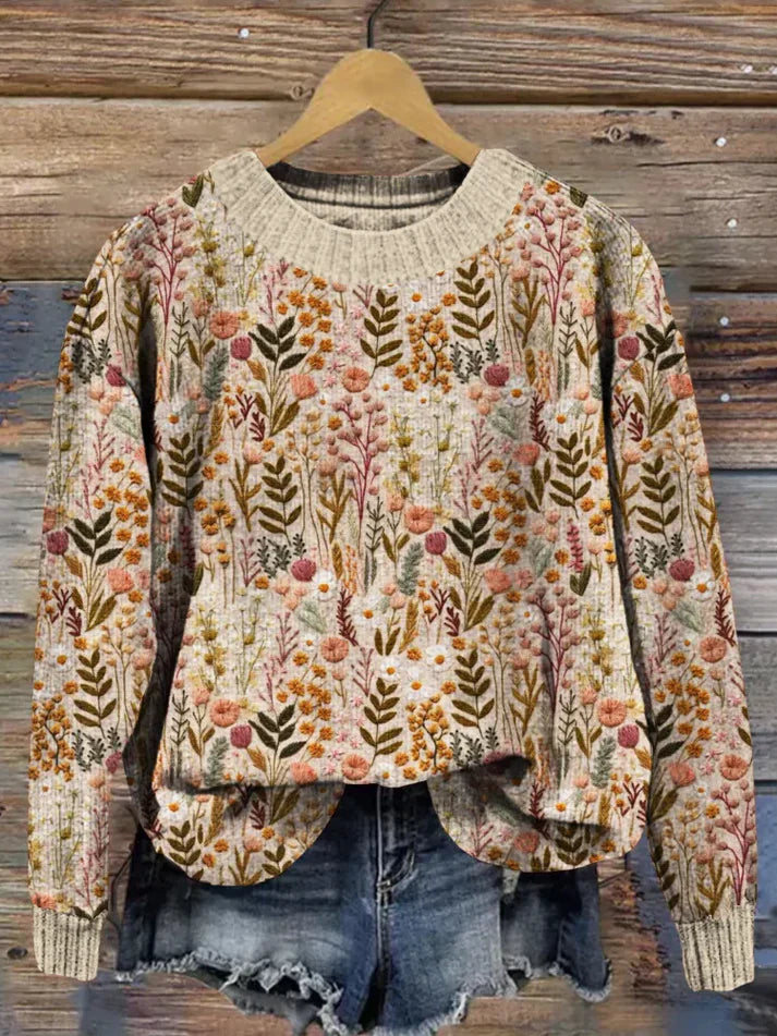 Elisa | COMFORTABLE SWEATER WITH FLOWERS