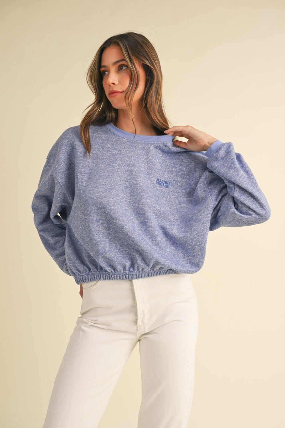 Lorena | Mable crew neck sweatshirt with letter embroidery