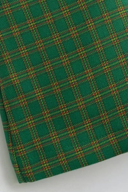 Letter Embroidery Plaid Low Waist Skirt