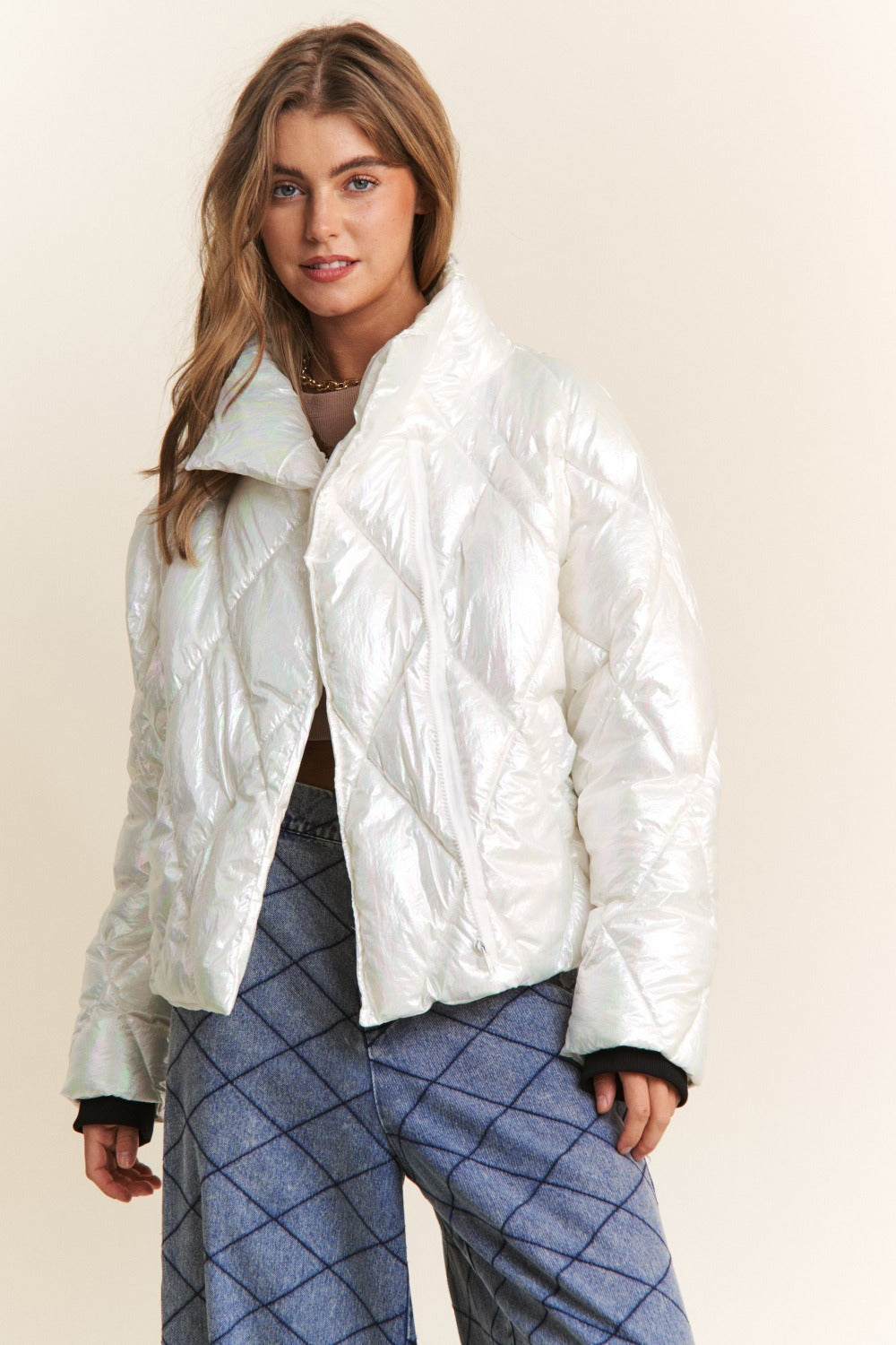 Nina | J.NNA quilted jacket with stand-up collar