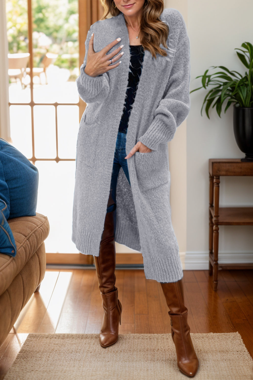 Clara | Long-sleeved peace sign cardigan