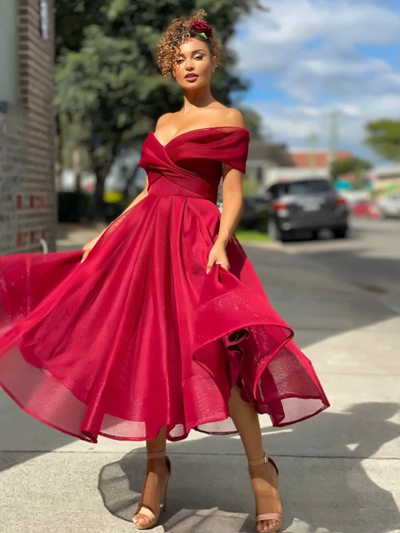 Erika® | Elegant Off-Shoulder Bridesmaid Dress