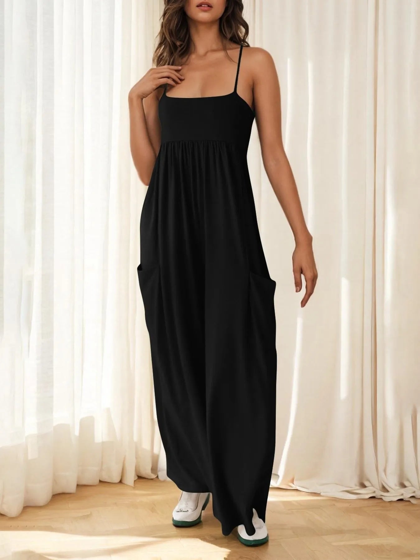 Nicole® | Casual Strappy Wide Leg Jumpsuit