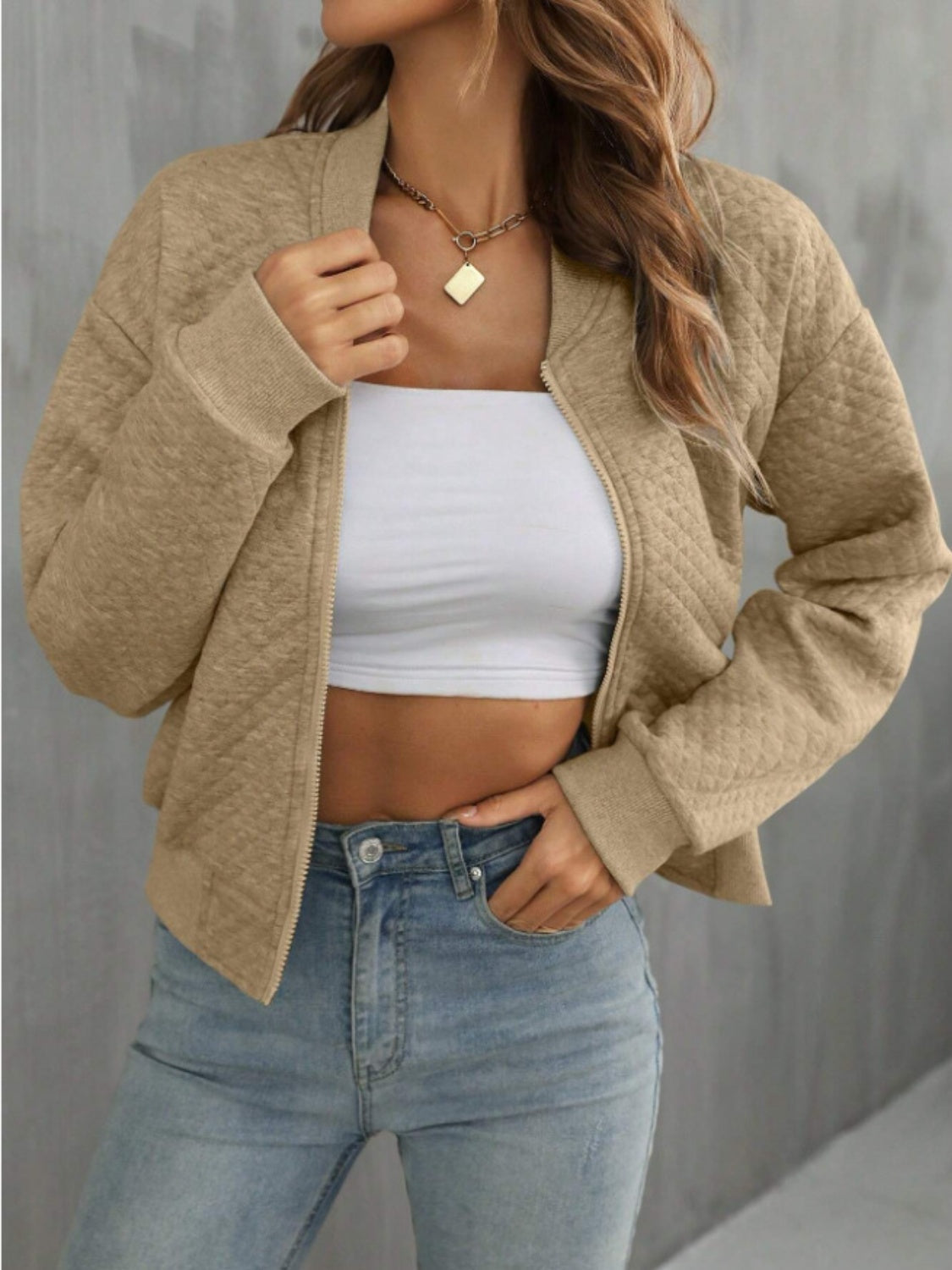 Ines | Long sleeve jacket with zip