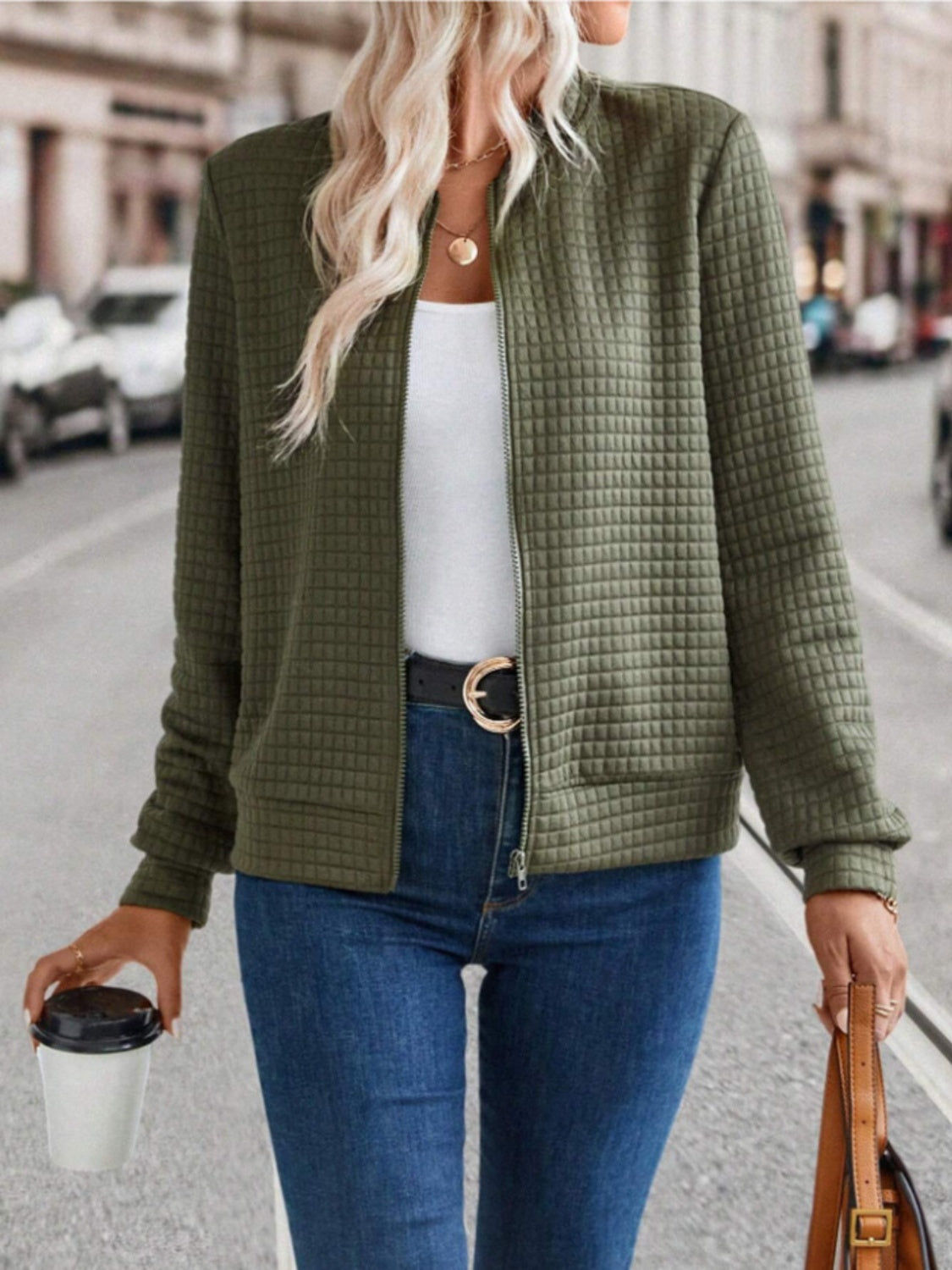 Sigrid | Long sleeve jacket with zip
