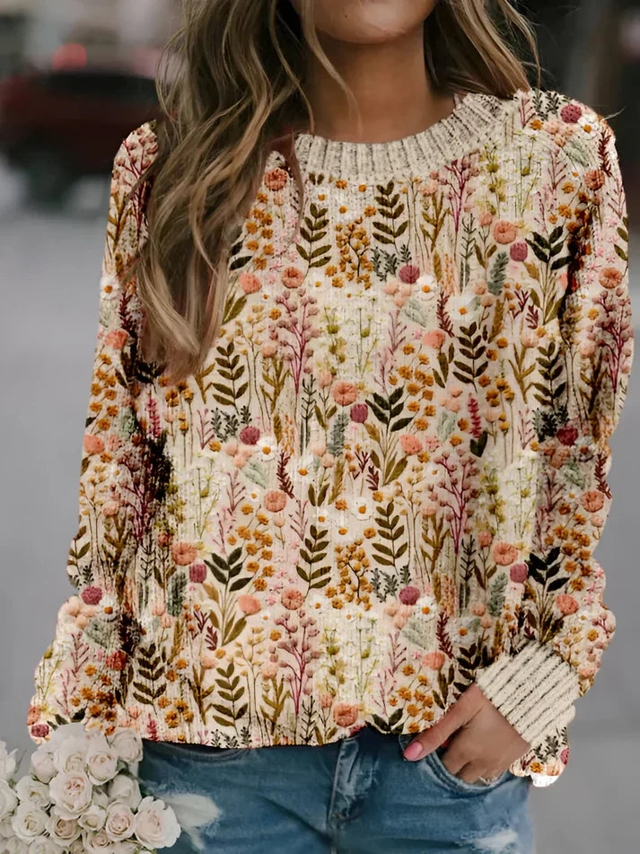 Elisa | COMFORTABLE SWEATER WITH FLOWERS