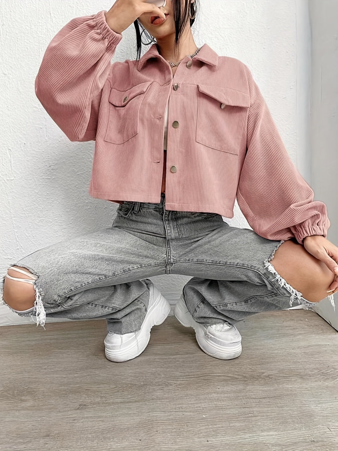 Oriana | Jacket with collar and dropped shoulders