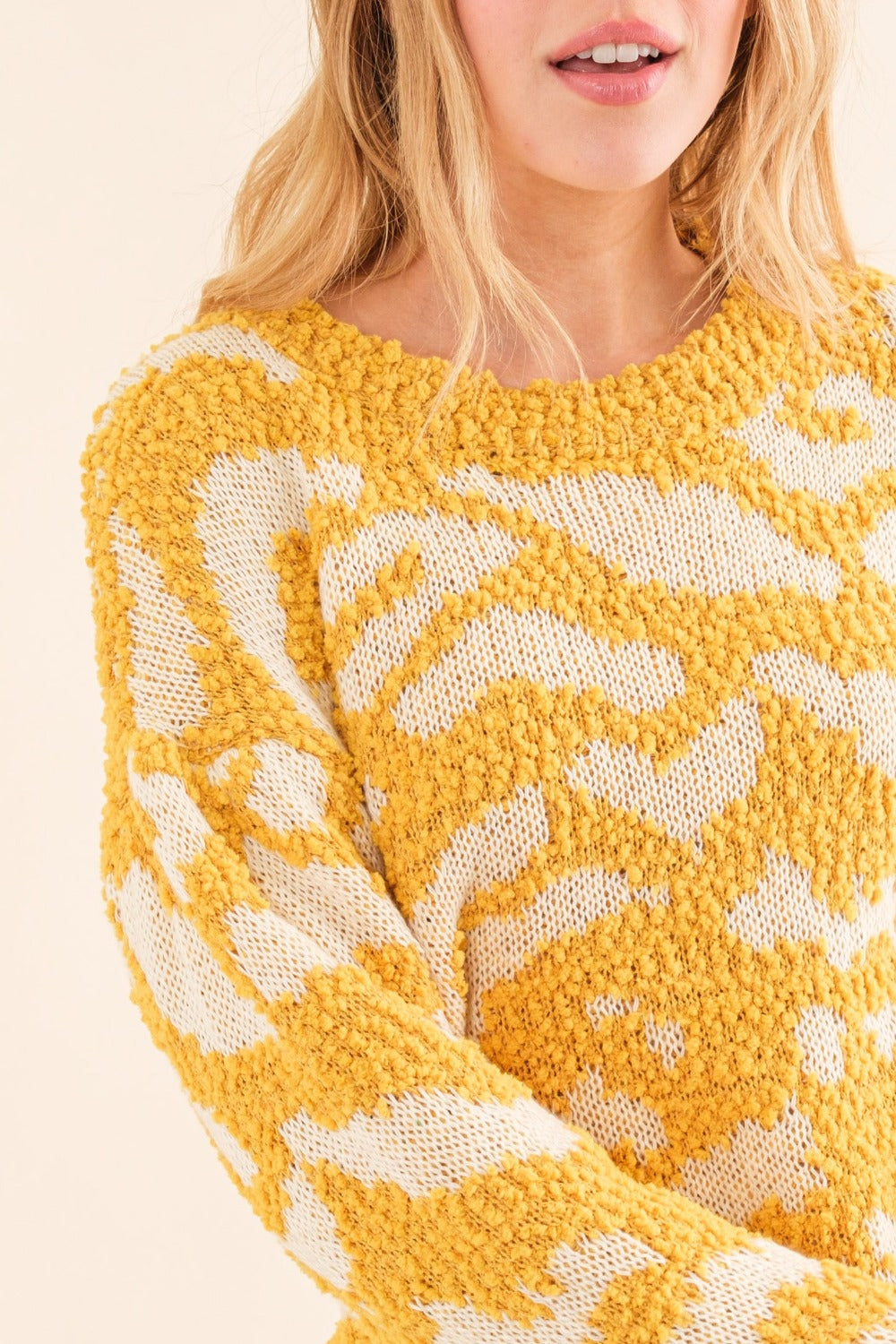 Anke | And the Why textured contrast sweater in full size