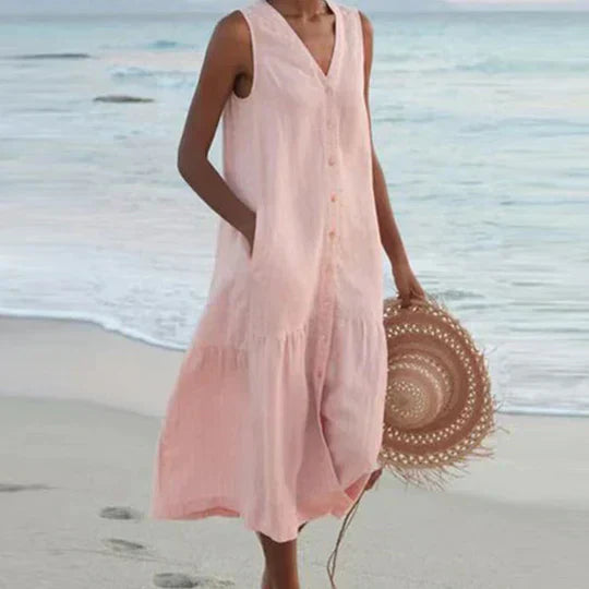 Kaitlyn® | Elegant Women'S Linen Dress
