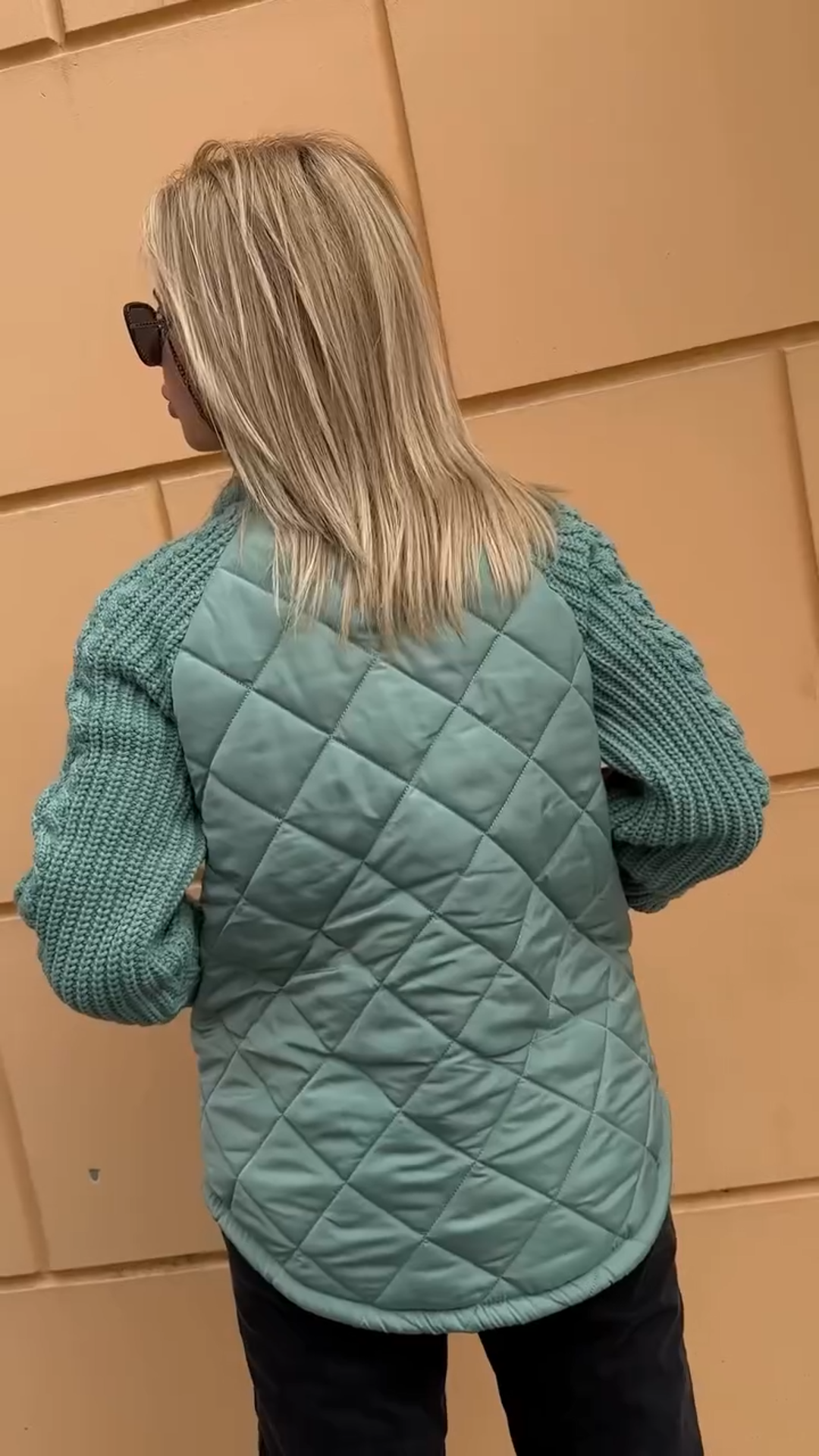 Ilona | Quilted knit hybrid jacket