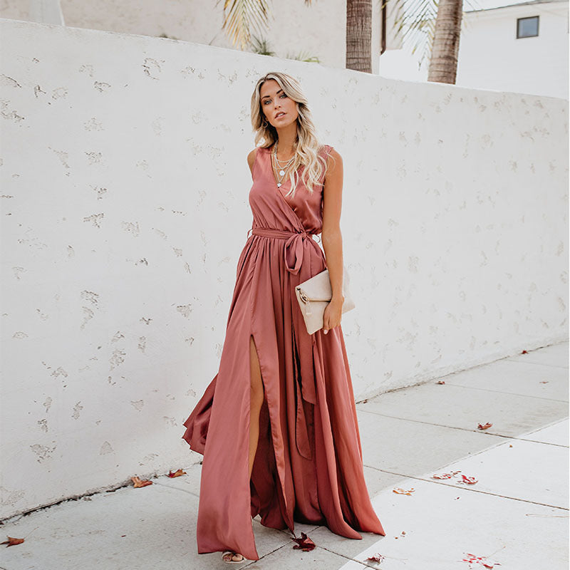 Ramona® | Exquisite Neck Sleeveless Long Fashion Dress