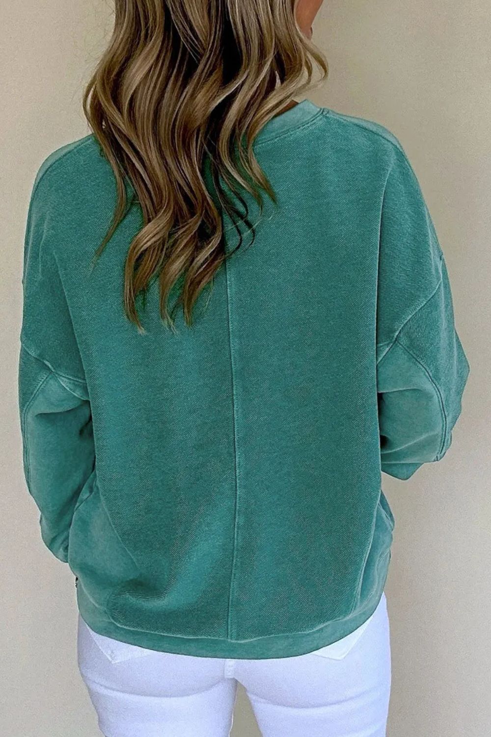 Teresa | Long-sleeved sweatshirt with notched shoulders