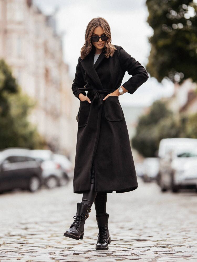 Anette | Elegant long-sleeved coat for women