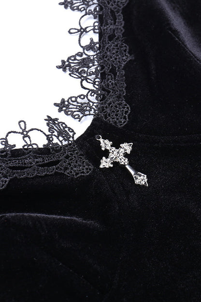 Dark Spliced Gothic Dress