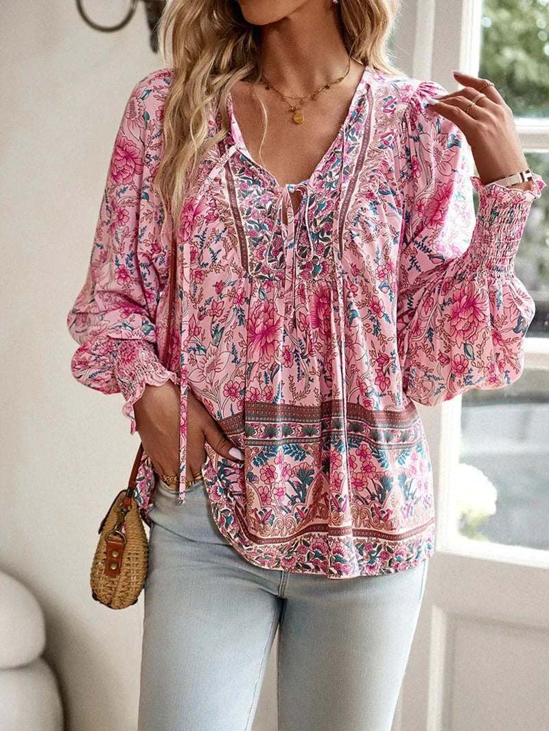 Bucke® | Floral Blouse With Long Sleeves For Women