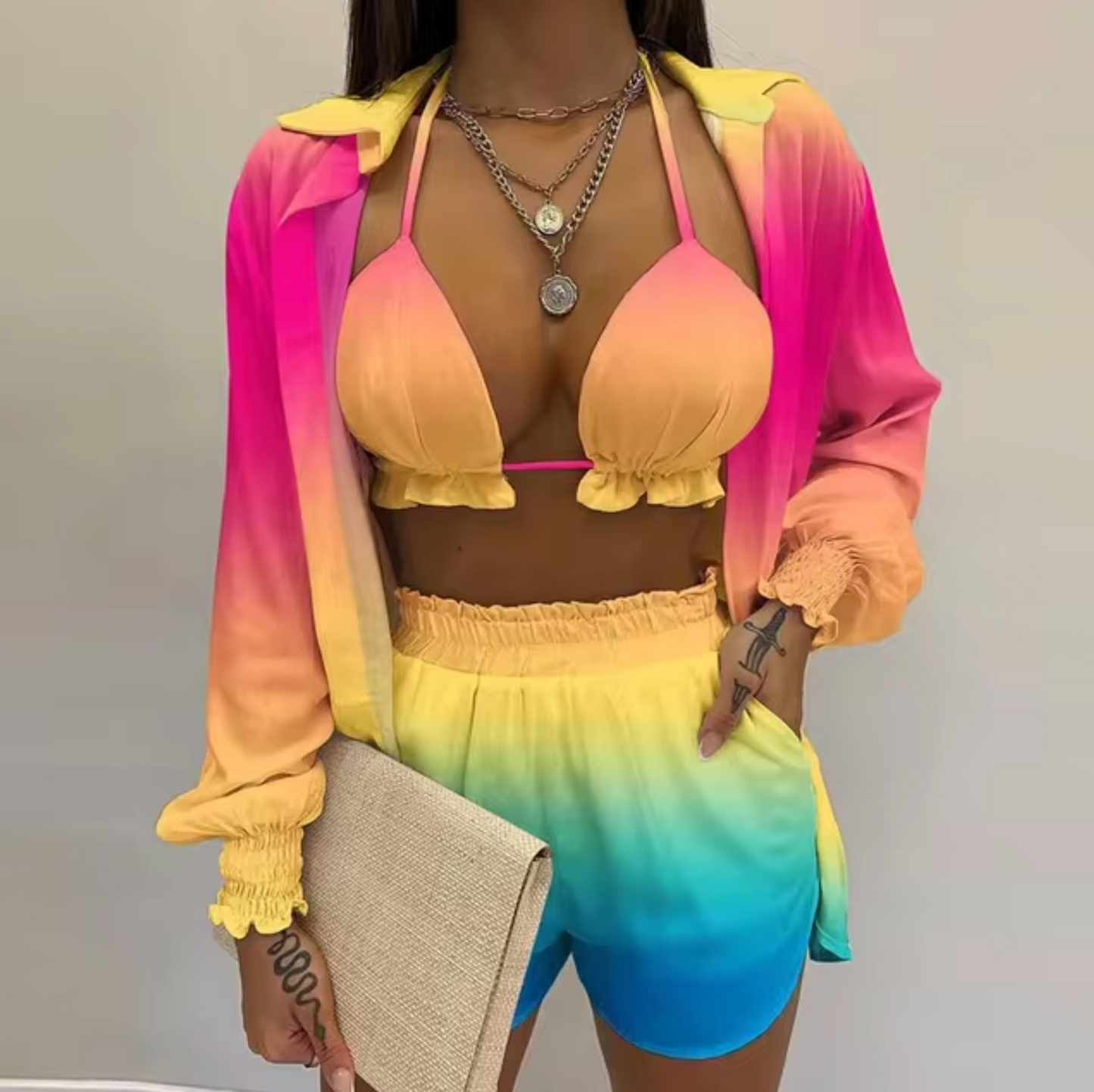 Eva® | Vibrant Print Swimsuit Set