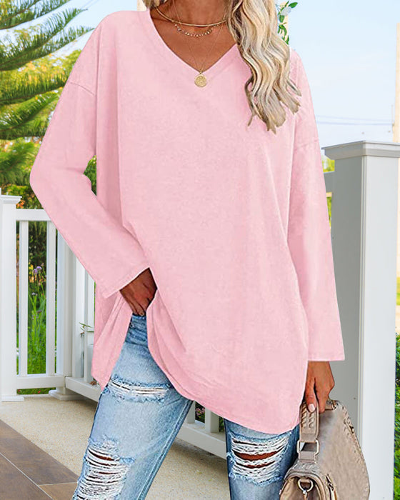 Bucket® | Women'S Blouse With Long Sleeves And V-Neck