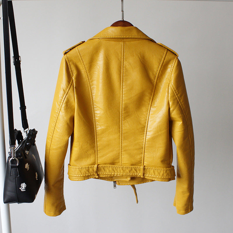 Pink | Cropped leather jacket for her: Stylish 2024