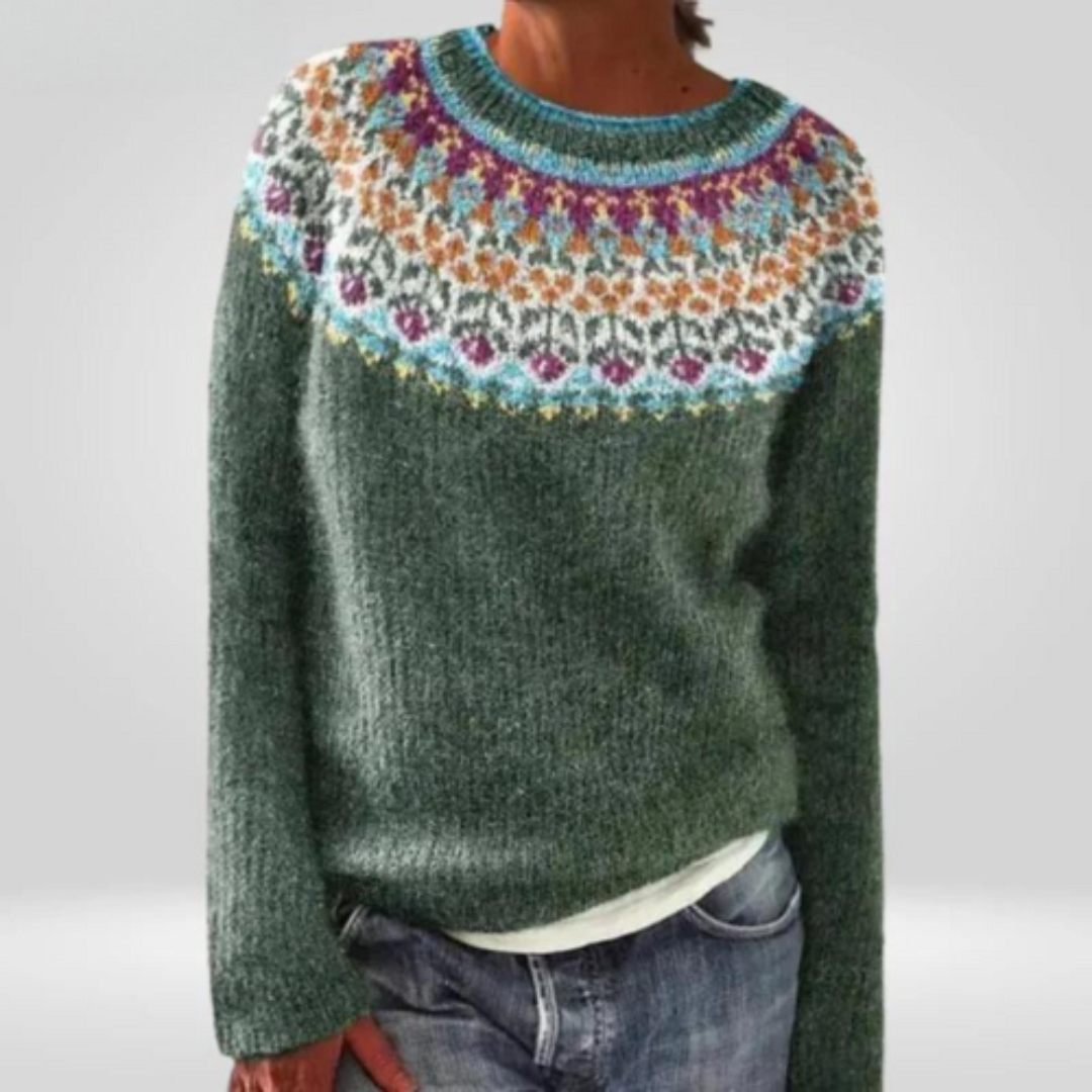 Lena | Warm women's sweater with a crew neck