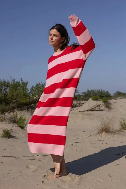 Julieta® | Casual Striped Midi Dress
