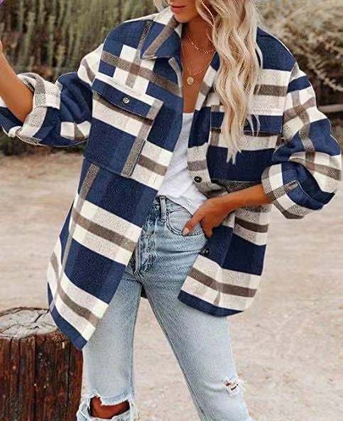 Analia® | Rustic checked women's overshirt
