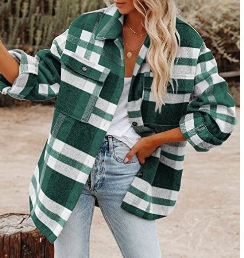 Analia® | Rustic checked women's overshirt