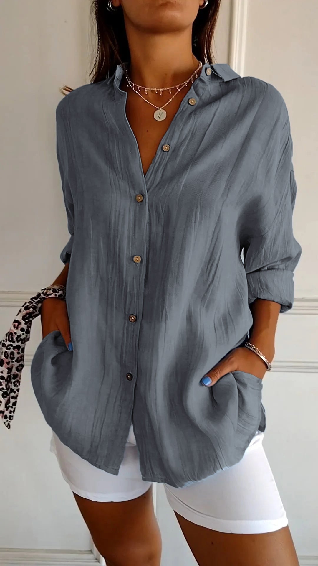 Gala® | Blouse for women Thora in cotton and linen large waist