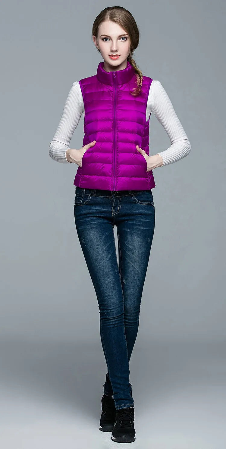 Jimena | Ultralight, sleeveless, elegant half jacket for women
