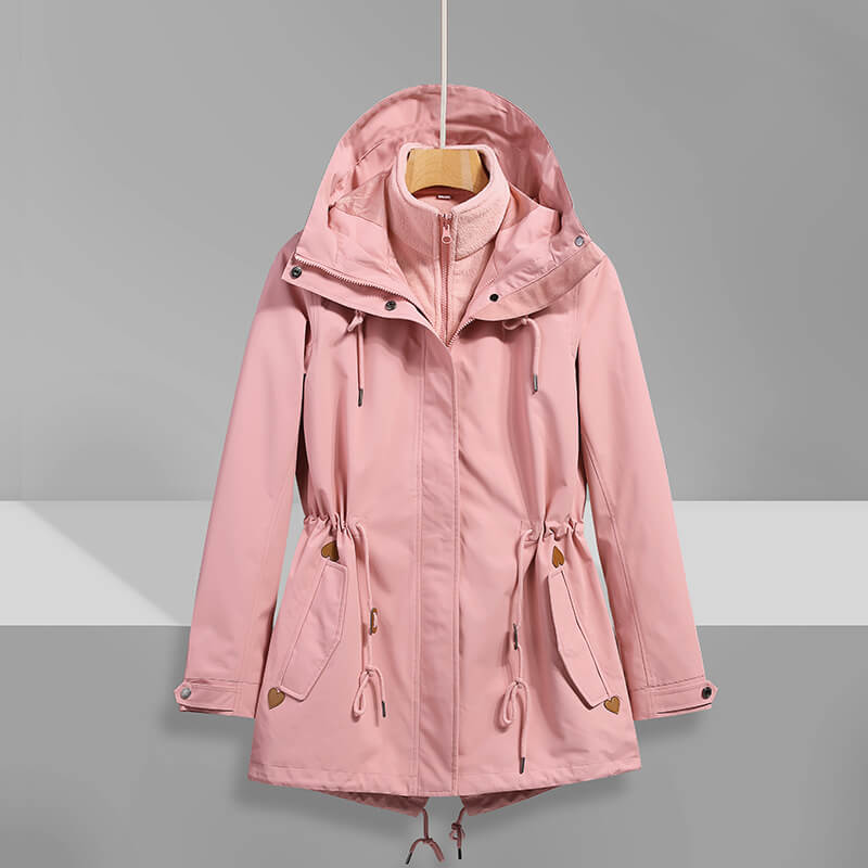 Ileana | Essential hooded jacket with zip waist